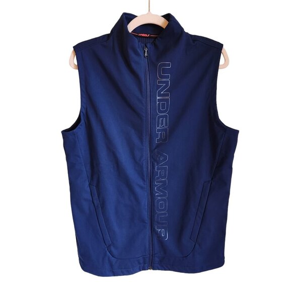 Under Armour Men's Storm Vest Small Blue Navy Loose Fit Golf NEW - Picture 1 of 13